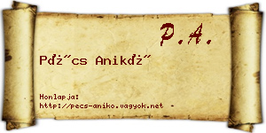 Pécs Anikó névjegykártya