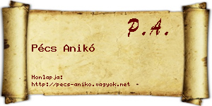 Pécs Anikó névjegykártya
