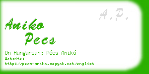 aniko pecs business card